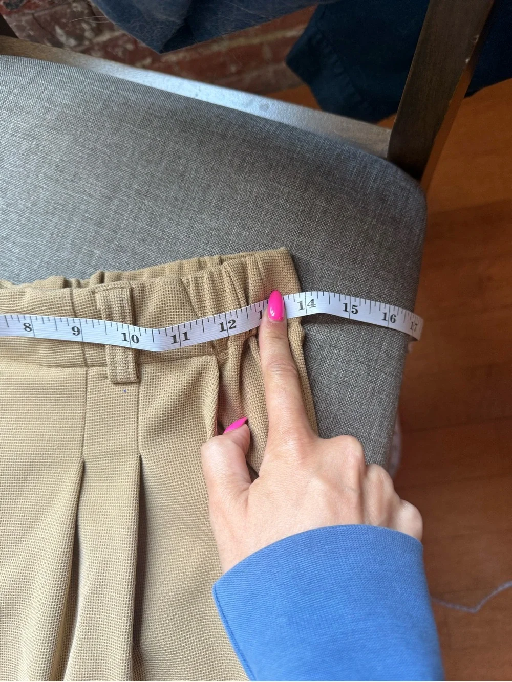 High-Waist Wide Leg Trousers in Camel